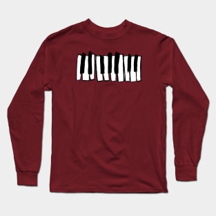 Hand Drawn: Minimalistic Piano Keys Long Sleeve T-Shirt